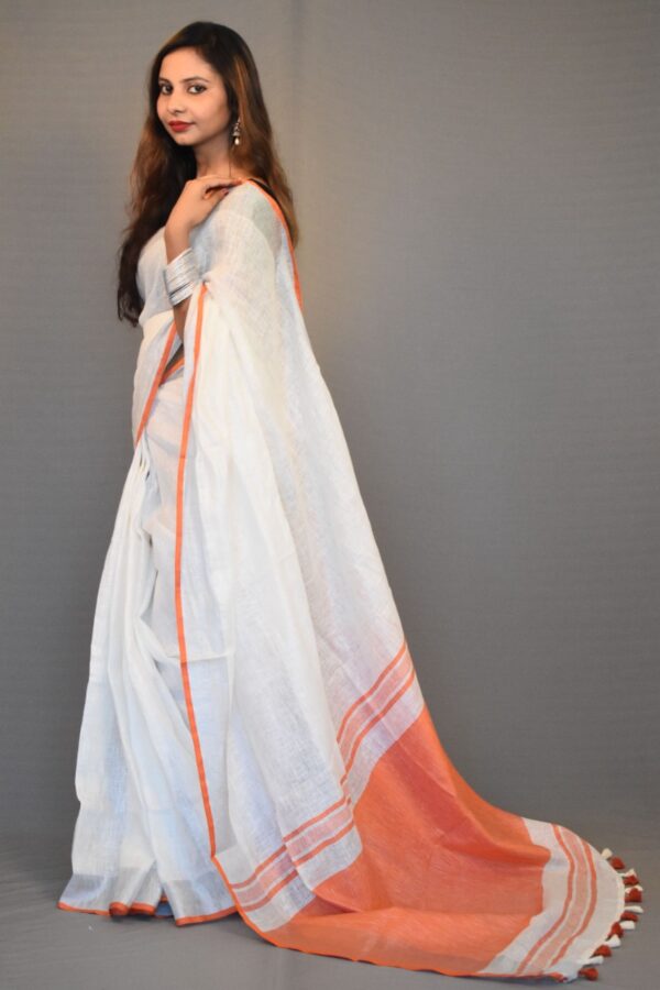 Pure Linen By Linen Saree - Image 4