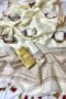 Linen Silk Saree with French Knot Necklace Embroidery