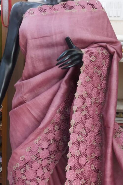 Pure Handloom Gachi Tussar silk saree