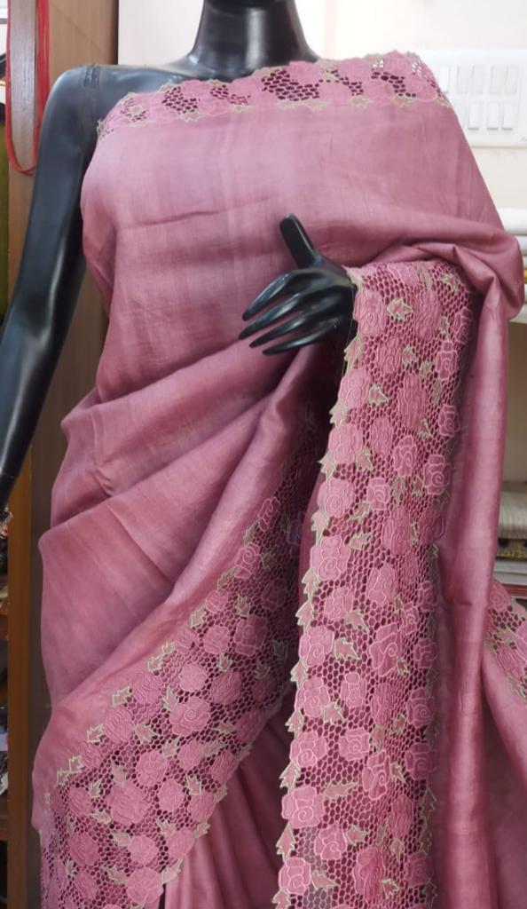 Pure Handloom Gachi Tussar silk saree