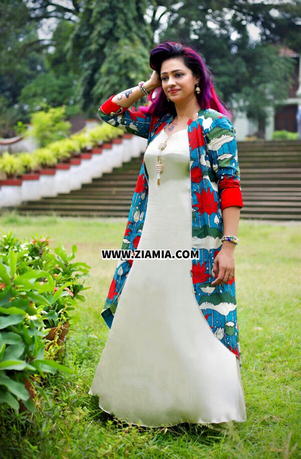 Indo - Western Overcoat Jacket-Gown - Image 3