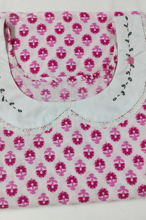 Designer Pure Cotton House Coat(Nighty)