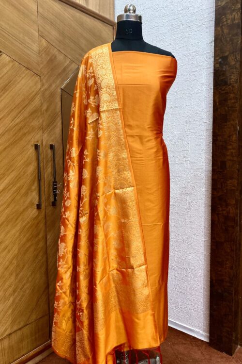 Banarasi Handloom Semi Silk Salwar Material.