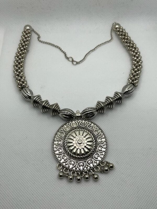 Choker Silver Plated Necklace Jewlery Set