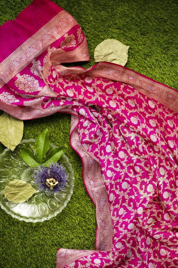 Pure Banarasi Katan Silk Saree - Image 2