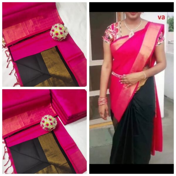Tripura Silk Langa Voni Handloom Saree - Image 11