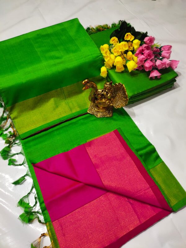 Tripura Silk Langa Voni Handloom Saree - Image 3
