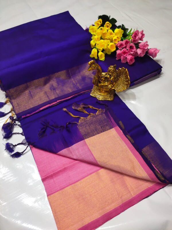 Tripura Silk Langa Voni Handloom Saree - Image 7