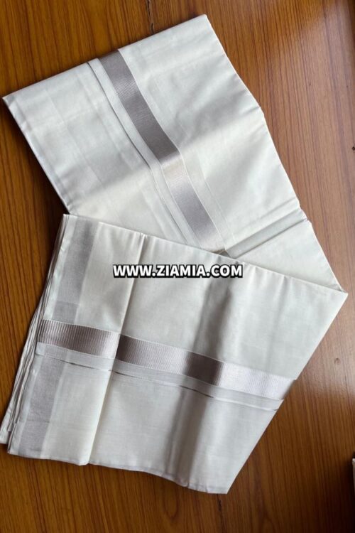Men’s Dhoti with Silver Zari