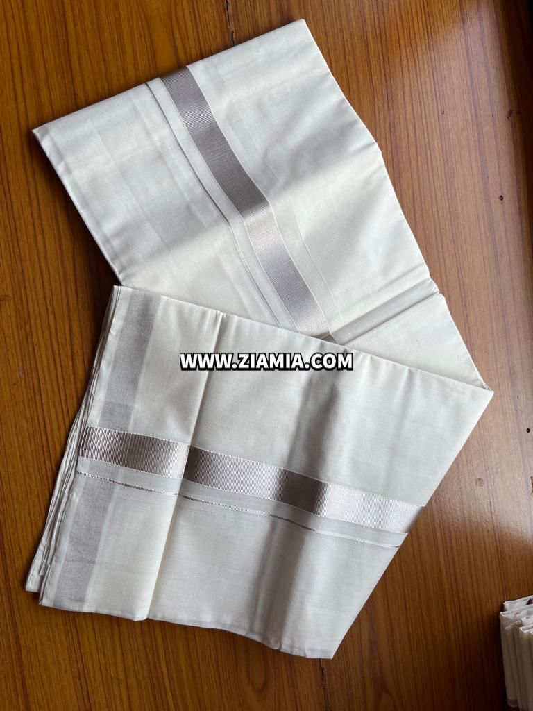Men’s Dhoti with Silver Zari