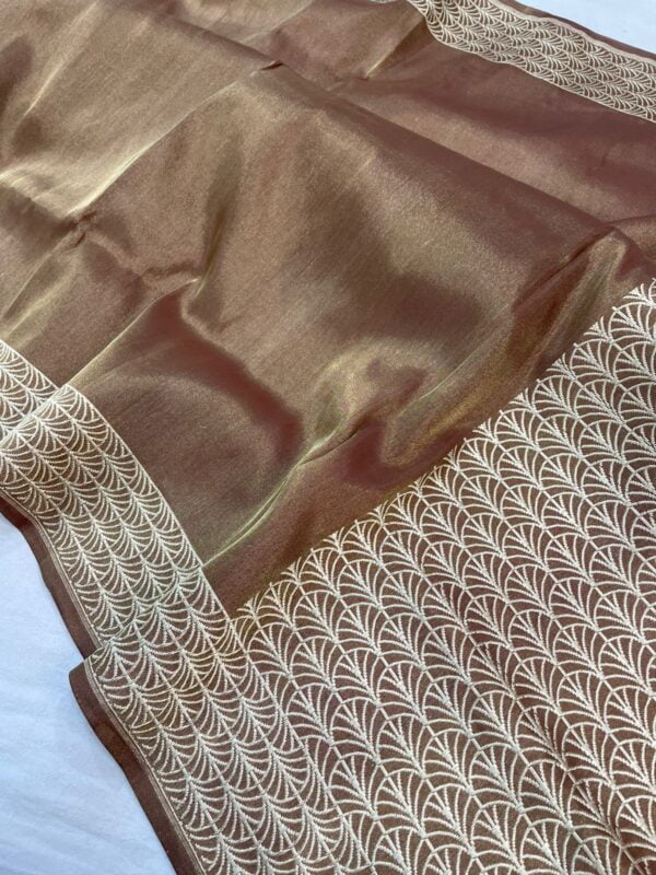 Pure Banarasi Tissue Handloom Silk Saree - Image 5