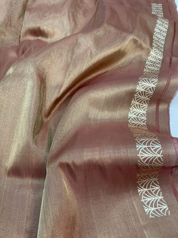 Pure Banarasi Tissue Handloom Silk Saree - Image 6