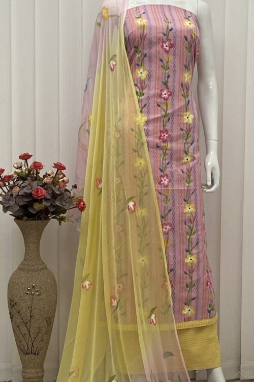 Brush Print Salwar Material