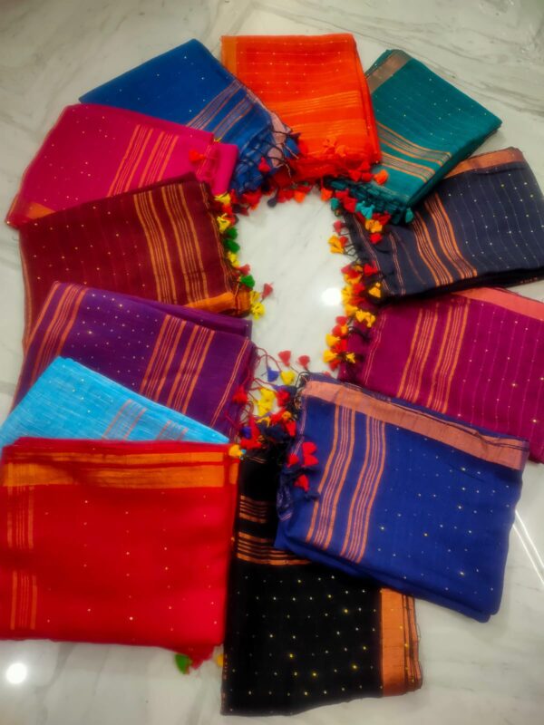 Pure Linen by Linen Handloom Sarees - Image 4