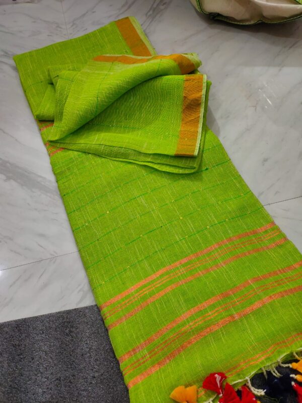 Pure Linen by Linen Handloom Sarees - Image 7