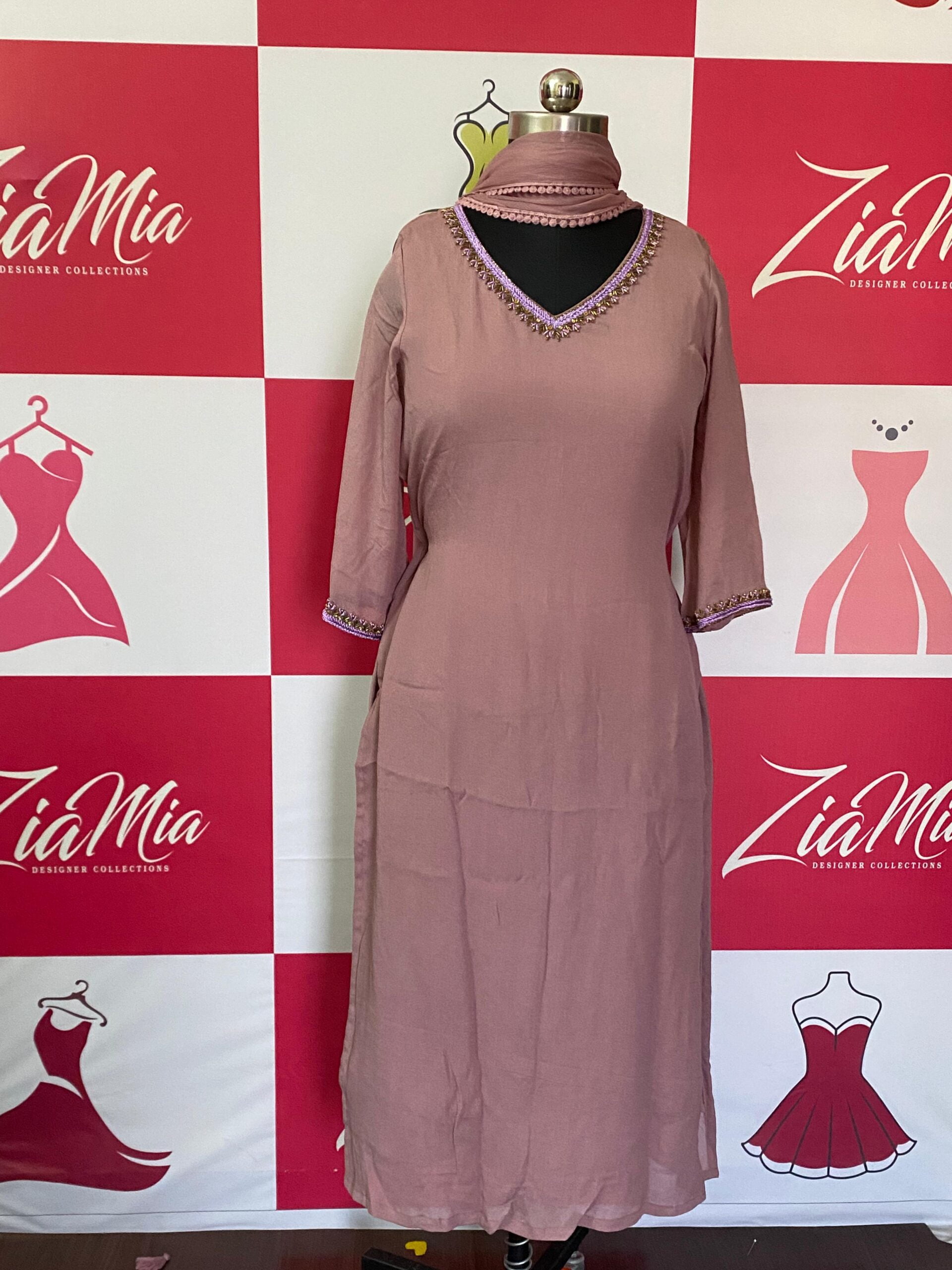 Pure crepe silk salwar suit