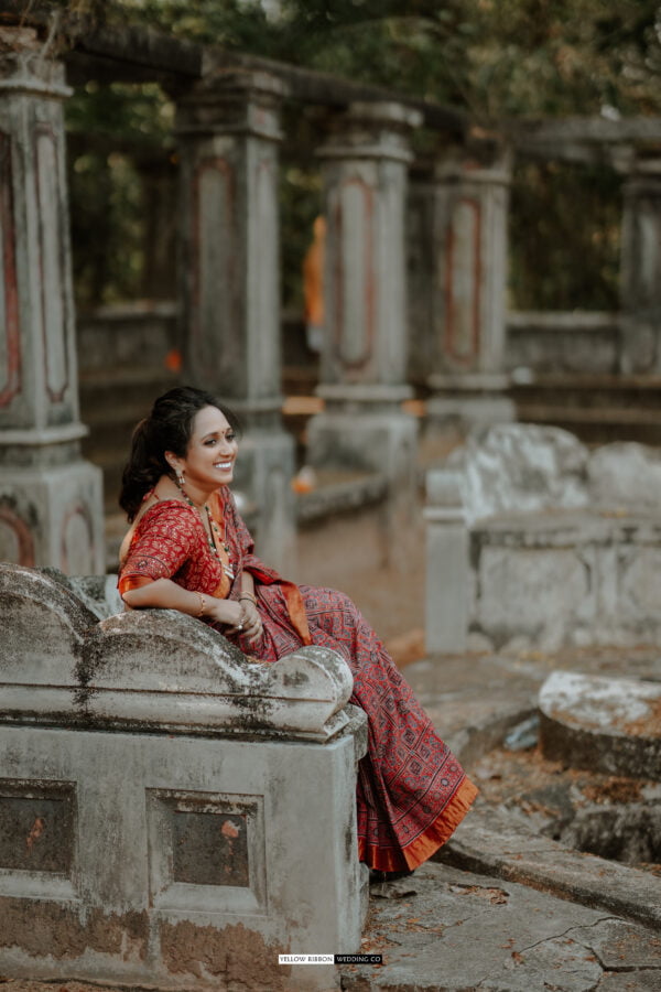 Handloom Silk by Cotton Ajrakh Soft Saree - Image 5