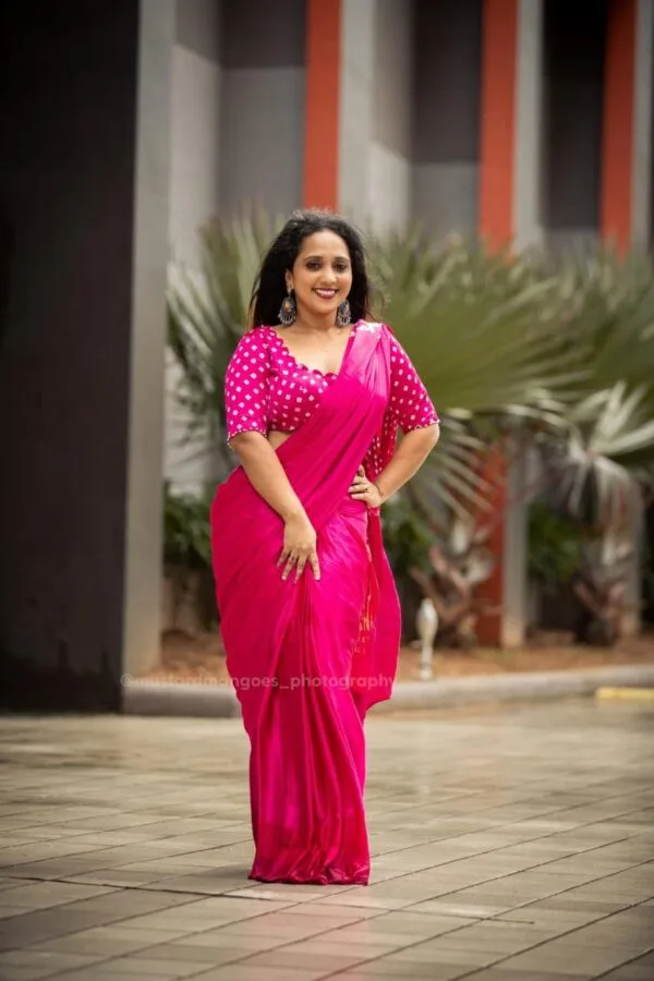 Pure Modal Silk Bandhni Ajrakh Saree